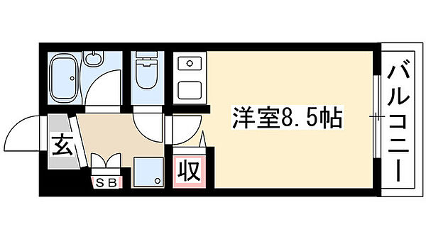 クラージュ474 2D｜愛知県名古屋市東区東大曽根町(賃貸マンション1R・2階・23.00㎡)の写真 その2