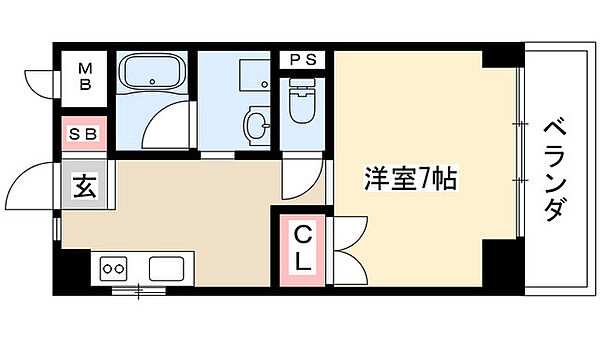 パティオ新栄 403｜愛知県名古屋市中区新栄１丁目(賃貸マンション1DK・4階・28.35㎡)の写真 その2