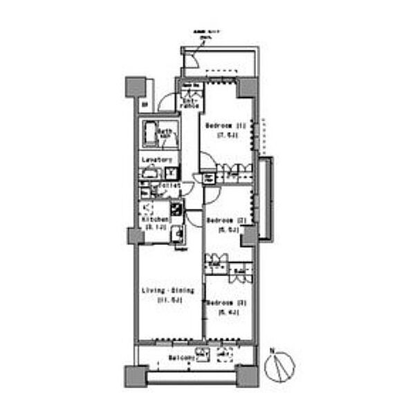 パークアクシス白壁 807｜愛知県名古屋市東区白壁２丁目(賃貸マンション3LDK・8階・73.01㎡)の写真 その2