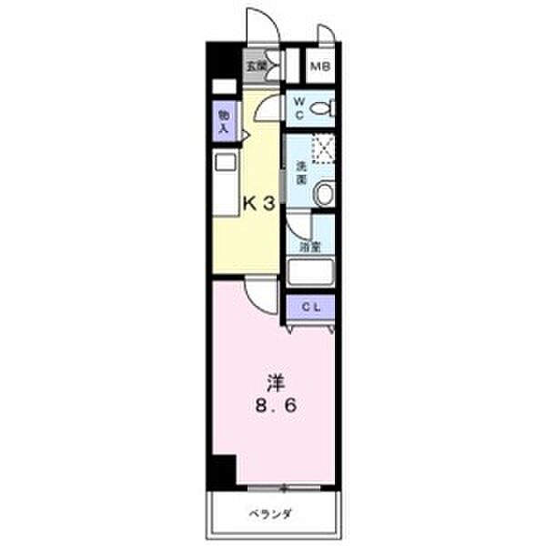 ニューシティアパートメンツ円上町 305｜愛知県名古屋市昭和区円上町(賃貸マンション1K・3階・29.40㎡)の写真 その2