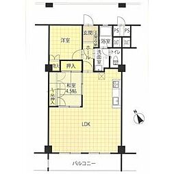 シーアイマンション千種S棟 2LDKの間取図画像