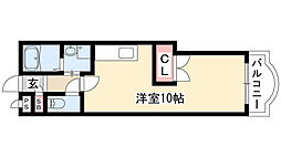 ドムス本山 ワンルームの間取図画像