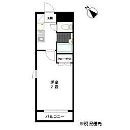 ロッキー杁ヶ池B 1Kの間取図画像