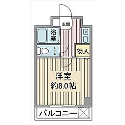 ヤングビレッヂ2 1Kの間取図画像