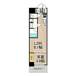 プライムアーバン泉 1LDKの間取図画像