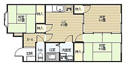 大島ビル城下 3DKの間取図画像