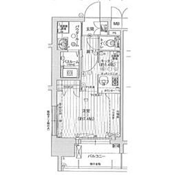 プレサンス桜通グレイス ワンルームの間取図画像