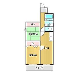 リアライズ矢田川 2LDKの間取図画像