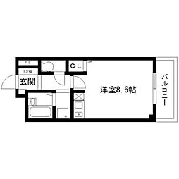 ライフ牧の里 1Kの間取図画像