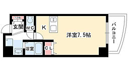 プレサンス覚王山D-Style2 ワンルームの間取図画像