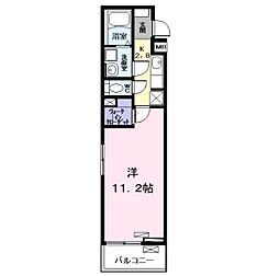 リルシアエル 1Kの間取図画像