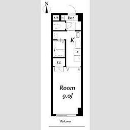 ラヴィアン名駅 1Kの間取図画像