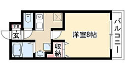 キャノンピア鶴舞 1Kの間取図画像