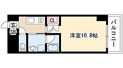 BSRESIDENCESAKAE 1Kの間取図画像