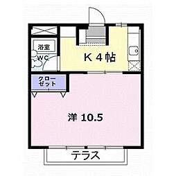シティハイツ・ユニティー 1Kの間取図画像
