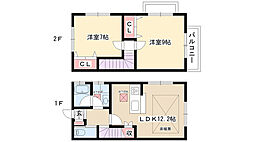 GreenCourt社が丘F 2LDKの間取図画像