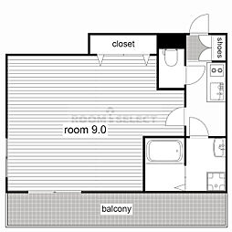 プレサンス錦通THE葵 1Kの間取図画像
