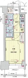 プレサンスNAGOYAファスト 1Kの間取図画像