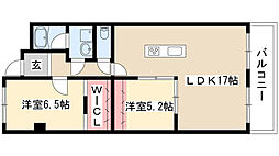ベルハイツ司 2LDKの間取図画像