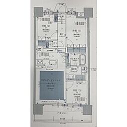 オープンレジデンシア名古屋太閤通 3LDKの間取図画像