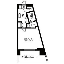 SPAZIOMETALLO 1Kの間取図画像