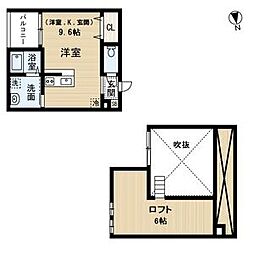 Win荒子 ワンルームの間取図画像
