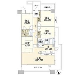 ファミール港陽ベイレジデンス 4LDKの間取図画像