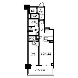 オープンレジデンシア栄 1LDKの間取図画像