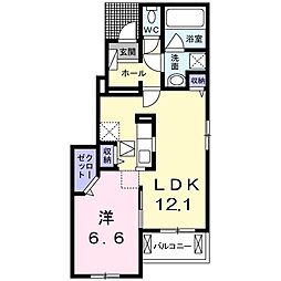 グランドペアレンツ浅井 1LDKの間取図画像