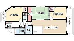 ビルド延珠 3LDKの間取図画像