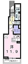 スクエア名東1 ワンルームの間取図画像