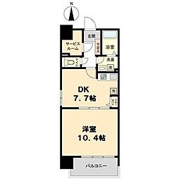 willDo太閤通 1DKの間取図画像
