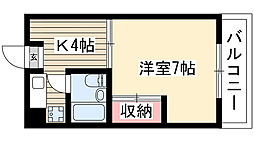 ヴァンベール本郷 1Kの間取図画像