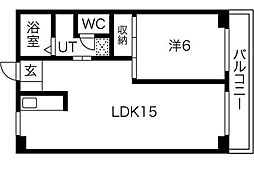 レジェンド幸和 1LDKの間取図画像