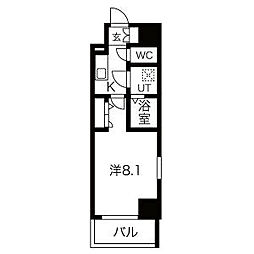 エスリード上前津リビア 1Kの間取図画像