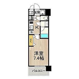 プライムアーバン泉 1Kの間取図画像