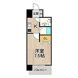 FRONTIERTOWER名駅南 1Kの間取図画像