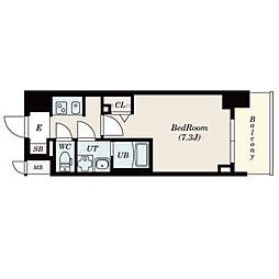 S-RESIDENCE東海通 1Kの間取図画像