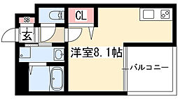 CITYSPIRENagoya-Osu ワンルームの間取図画像