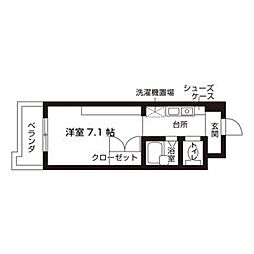 メジログランデ千代田 ワンルームの間取図画像