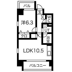 ファインコート 1LDKの間取図画像