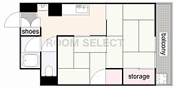大須レジデンス 2Kの間取図画像