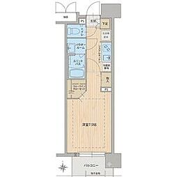 パルティール中村公園 1Kの間取図画像