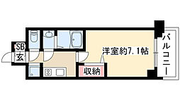 プレサンスTHE栄 1Kの間取図画像