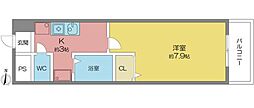 MGファースト 1Kの間取図画像
