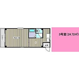 シャルム愛 1Kの間取図画像