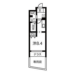 マリアロッソ天神山 ワンルームの間取図画像