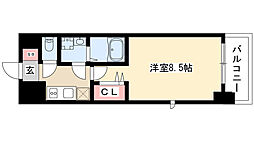 エントピア桜山 1Kの間取図画像