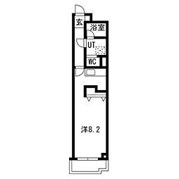 ミレニアム八田 ワンルームの間取図画像