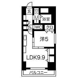 プレステージ千種 1LDKの間取図画像